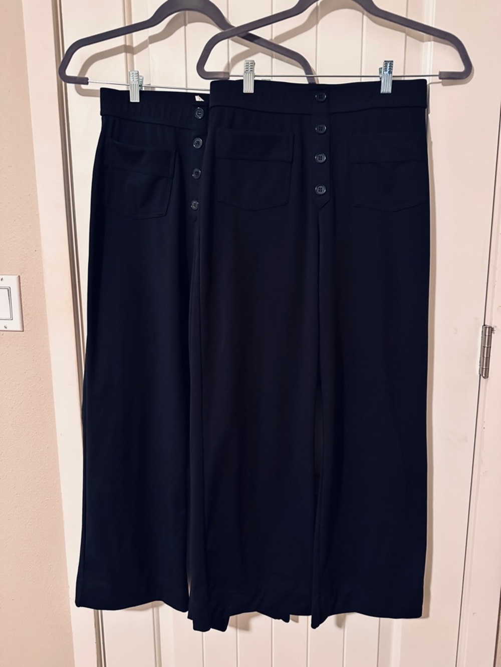 2 PAIR HALARA Black Slacks with Button Front size LP